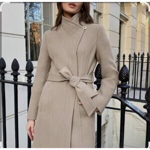 Aritzia Babaton Atelier Italian Cashmere Belted Connor Coat Quiet Luxury Sz XXS